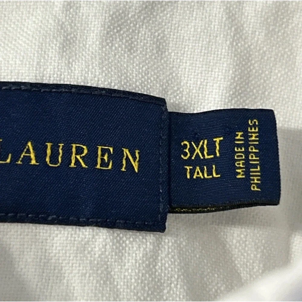 Mens Polo Ralph Lauren White Long Sleeve Oxford Shirt Sz 3XLT Tall
